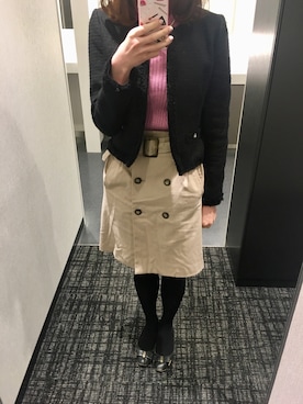 「MichaelKors」｜「アイテム（ノーカラージャケット）」を使った、🌼𝓀𝒶ℴ𝓇𝓊🌼さん（レディース・168cm）の春コーディネート
