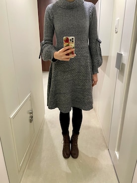 「DIANA」｜「アイテム（ワンピース/ドレス）」を使った、🌼𝓀𝒶ℴ𝓇𝓊🌼さん（レディース・168cm）の冬コーディネート