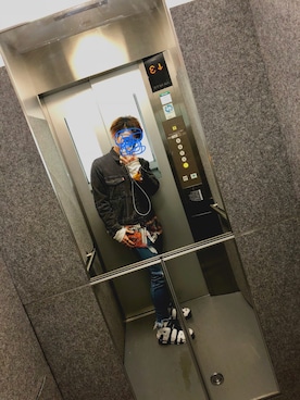 「NIKE（ナイキ）のアイテム（スニーカー、ブルー系）」を使った、yyyyyyさん（メンズ・167cm）の冬コーディネート
