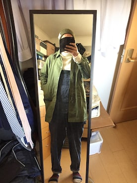 「Nigel Cabourn（ナイジェルケーボン）のアイテム（その他アウター）」を使った、massanさん（メンズ・188cm）の冬コーディネート