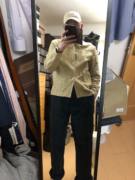 「Nigel Cabourn（ナイジェルケーボン）のアイテム（その他アウター）」を使った、massanさん（メンズ・188cm）の秋コーディネート