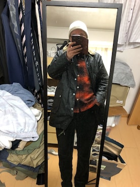 「Nigel Cabourn（ナイジェルケーボン）のアイテム（その他アウター）」を使った、massanさん（メンズ・188cm）の冬コーディネート