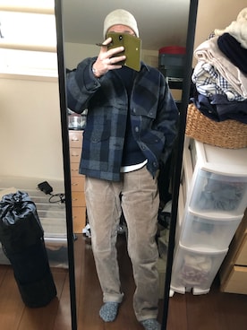 「FILSON（フィルソン）のアイテム（その他アウター）」を使った、massanさん（メンズ・188cm）の秋コーディネート