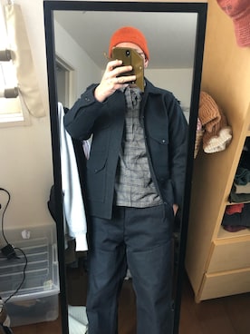 「FILSON（フィルソン）のアイテム（ジャケット/アウター）」を使った、massanさん（メンズ・188cm）の春コーディネート