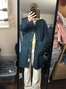 「KAPITAL」｜「アイテム（その他アウター）」を使った、massanさん（メンズ・188cm）の春コーディネート