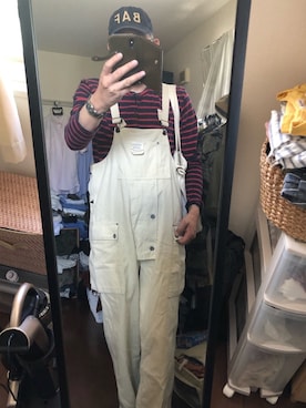 「KAPITAL」｜「アイテム（サロペット/オーバーオール）」を使った、massanさん（メンズ・188cm）の夏コーディネート