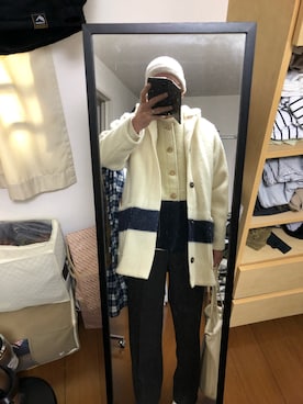 「WOOLRICH（ウールリッチ）のアイテム（パンツ）」を使った、massanさん（メンズ・188cm）の冬コーディネート