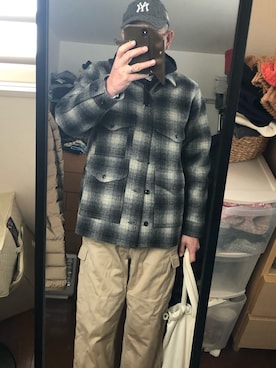 「FILSON（フィルソン）のアイテム（ジャケット/アウター）」を使った、massanさん（メンズ・188cm）の冬コーディネート