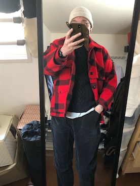 「FILSON（フィルソン）のアイテム（ジャケット/アウター）」を使った、massanさん（メンズ・188cm）の春コーディネート