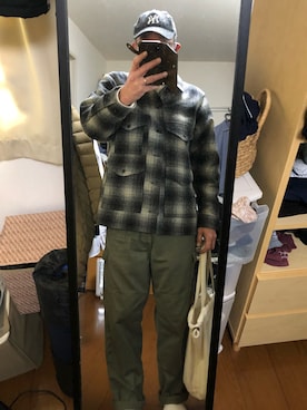 「FILSON（フィルソン）のアイテム（ジャケット/アウター）」を使った、massanさん（メンズ・188cm）の春コーディネート