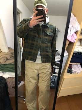 「FILSON（フィルソン）のアイテム（ジャケット/アウター）」を使った、massanさん（メンズ・188cm）の春コーディネート