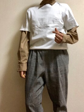 「着まわしコーデ」｜「アイテム（その他）」を使った、からくちココア  【相互】プロフ必読！さん（レディース・155cm）の春コーディネート