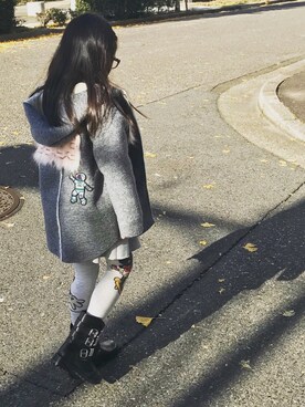 「アイテム（テーラードジャケット）」を使った、yu_riさん（キッズ・126cm）の冬コーディネート