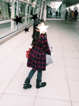 「ZARA（ザラ）のアイテム（その他アウター）」を使った、yu_riさん（キッズ・127cm）の冬コーディネート