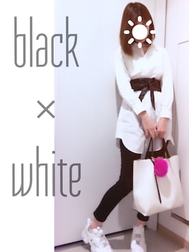 「サッシュベルト」｜「アイテム（財布/小物）」を使った、Y.さん（レディース・168cm）の春コーディネート