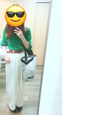 「STUDIOUS SELECT（ステュディオスセレクト）のアイテム（バッグ）」を使った、Y.さん（レディース・168cm）の春コーディネート