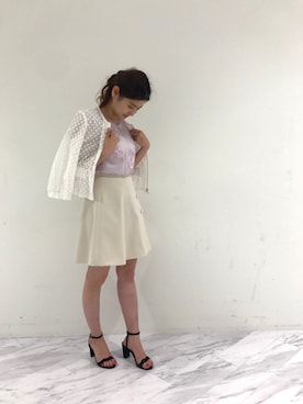 「JILL STUART（ジルスチュアート）のアイテム（ブルゾン）」を使った、YURIさん（レディース・152cm）の春コーディネート