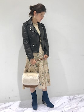 「JILL STUART（ジルスチュアート）のアイテム（ブルゾン）」を使った、YURIさん（レディース・152cm）の秋コーディネート