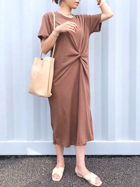 「CLEA（クレア）のアイテム（ワンピース/ドレス）」を使った、mocoさん（レディース・165cm）の夏コーディネート