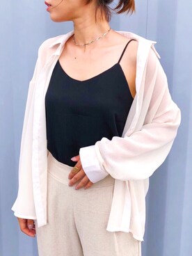 「CLEA（クレア）のアイテム（キャミソール）」を使った、mocoさん（レディース・165cm）の夏コーディネート