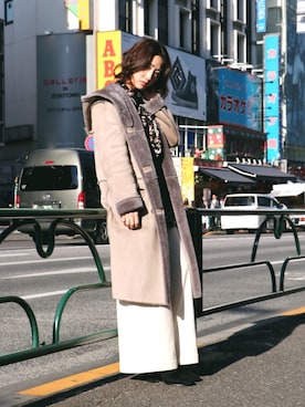 「moussy」｜「アイテム（その他アウター）」を使った、MOUSSY OFFICIALさん（レディース・161cm）の冬コーディネート