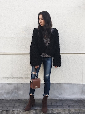 MOUSSY OFFICIALさん（レディース・164cm）の冬コーディネート