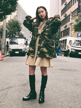 「M-65」｜「アイテム（その他アウター）」を使った、MOUSSY OFFICIALさん（レディース・158cm）の冬コーディネート