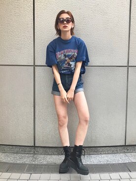 MOUSSY OFFICIALさんの「NEW FRONTIER Tシャツ」を使ったコーディネート