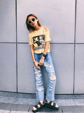 MOUSSY OFFICIALさん（レディース・165cm）の夏コーディネート