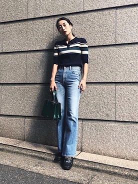 MOUSSY OFFICIALさんの「BLOCK HEEL LOAFERS」を使ったコーディネート