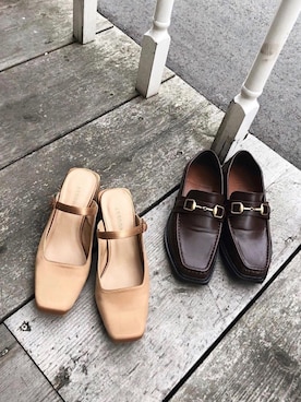 「MOUSSY（マウジー）のSQUARE HEEL サンダル（サンダル）」を使った、MOUSSY OFFICIALさん（レディース・164cm）の冬コーディネート