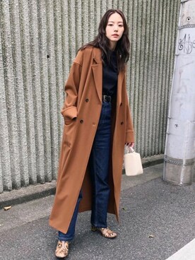 MOUSSY OFFICIALさんの「FALL COLLOR ロング コート」を使ったコーディネート