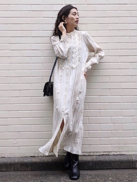レース moussyワンピース MOUSSYのアイテムを使った レースワンピース 