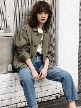 MOUSSY EMBROIDERY MILITARY シャツ