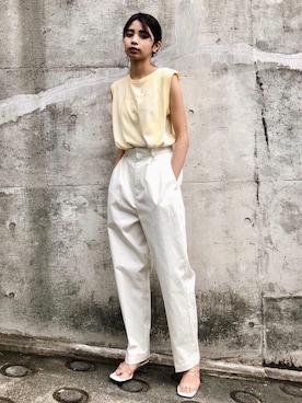 「MOUSSY（マウジー）のアイテム（ピアス（両耳用））」を使った、MOUSSY OFFICIALさん（レディース・164cm）の夏コーディネート