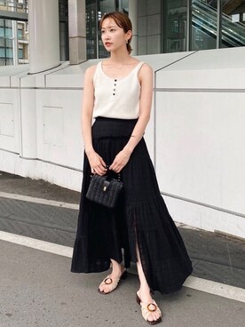 MOUSSY OFFICIALさん（レディース・158cm）の夏コーディネート