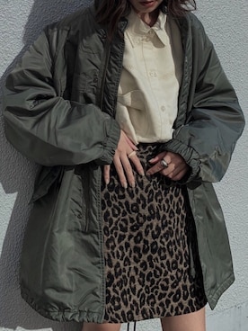 「MOUSSY（マウジー）のアイテム（その他アウター）」を使った、MOUSSY OFFICIALさん（レディース・169cm）の秋コーディネート