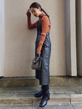MOUSSY（マウジー）の「F／LEATHER SUSPENDER スカート（スカート 