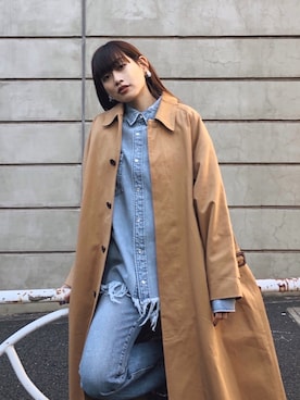 「moussy」｜「アイテム（その他アウター）」を使った、MOUSSY OFFICIALさん（レディース・158cm）の冬コーディネート