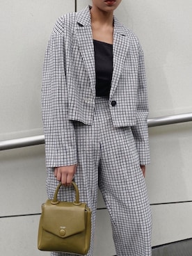 「黒コーデ」｜「アイテム（タンクトップ）」を使った、MOUSSY OFFICIALさん（レディース・158cm）の春コーディネート