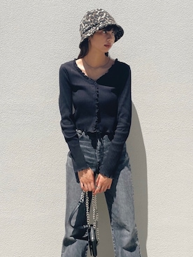 「MOUSSY（マウジー）のアイテム（ハット）」を使った、MOUSSY OFFICIALさん（レディース・164cm）の秋コーディネート