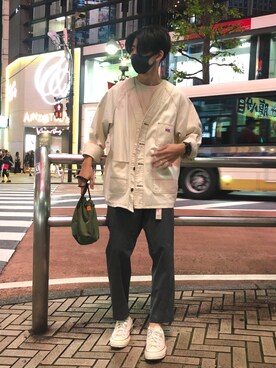 「BIG MAC（ビッグマック）のアイテム（デニムジャケット）」を使った、タフガイさん（メンズ・175cm）の秋コーディネート