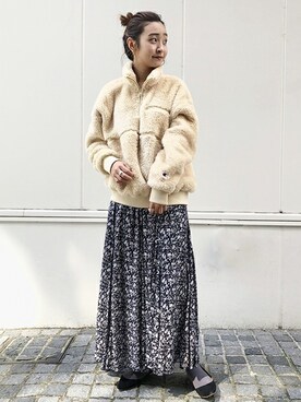 「スローブイエナ」｜「アイテム（ブルゾン）」を使った、ryokaさん（レディース・163cm）の秋コーディネート