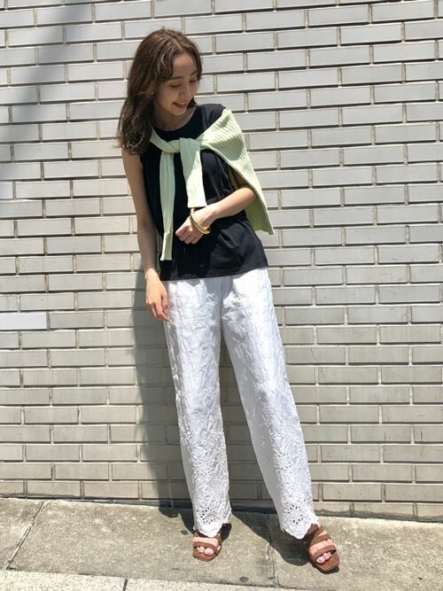 SLOBE IENA（スローブイエナ）の「刺繍レースパンツ【手洗い可能