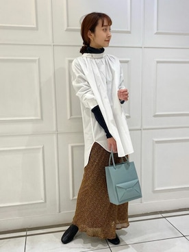 「SLOBE IENA（スローブイエナ）の2*2リブタートルネックニット◆（ニット/セーター）」を使った、ryokaさん（レディース・163cm）の冬コーディネート