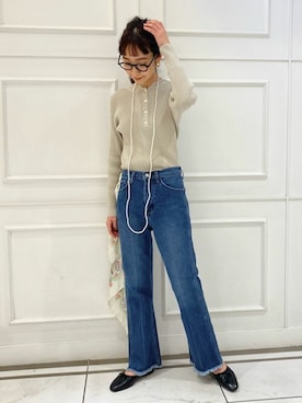 「裾フリンジ」｜ryokaさん（レディース・163cm）の冬コーディネート