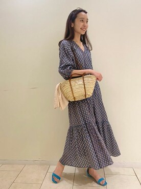 「アイテム（カチューシャ）」を使った、ryokaさん（レディース・163cm）の春コーディネート