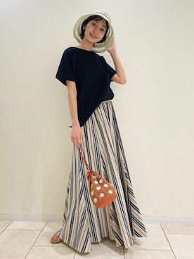 「スローブイエナ」｜「アイテム（帽子）」を使った、ryokaさん（レディース・163cm）の春コーディネート