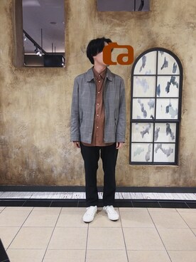 「ユニオンステーション」｜「アイテム（その他）」を使った、ぬのの布纏いさん（メンズ・168cm）の冬コーディネート