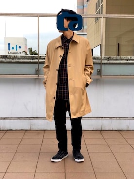 「ユニオンステーション」｜「アイテム（その他）」を使った、ぬのの布纏いさん（メンズ・168cm）の冬コーディネート